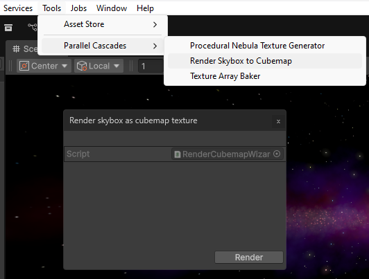 Render Skybox Cubemap Window